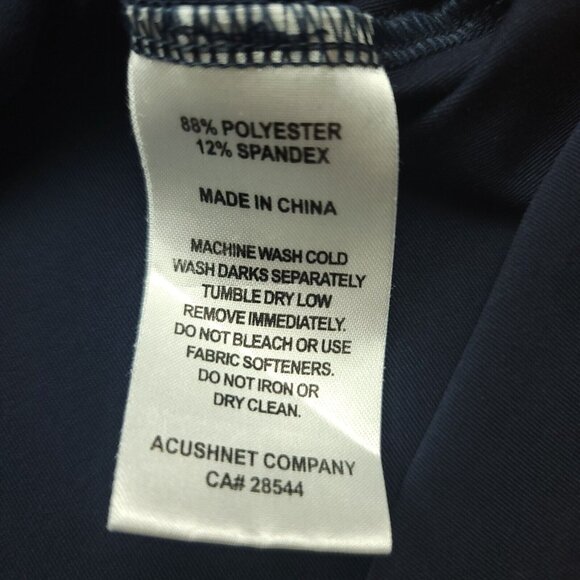 FootJoy Mens L Shirt Performance Polo Navy‎ Blue ProDry Lisle Peninsula Logo - Picture 5 of 14